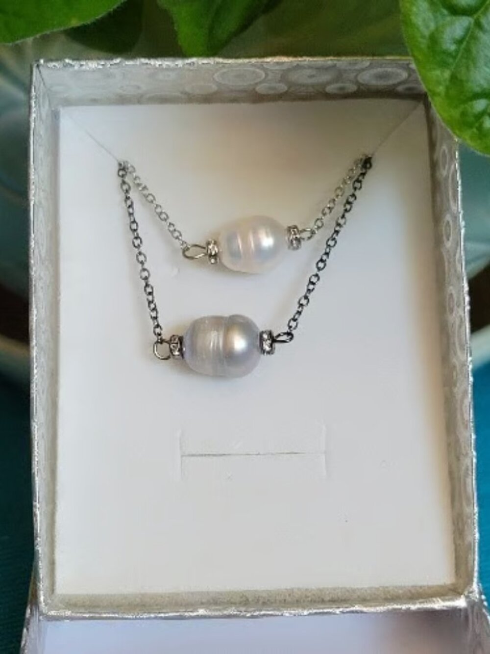 Pearl Rhinestone Chain Bracelet